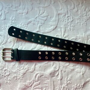 Black and metallic studded belt.